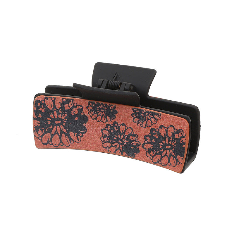 Wholesale Western Style MAMA Cactus Leather Hair Clip